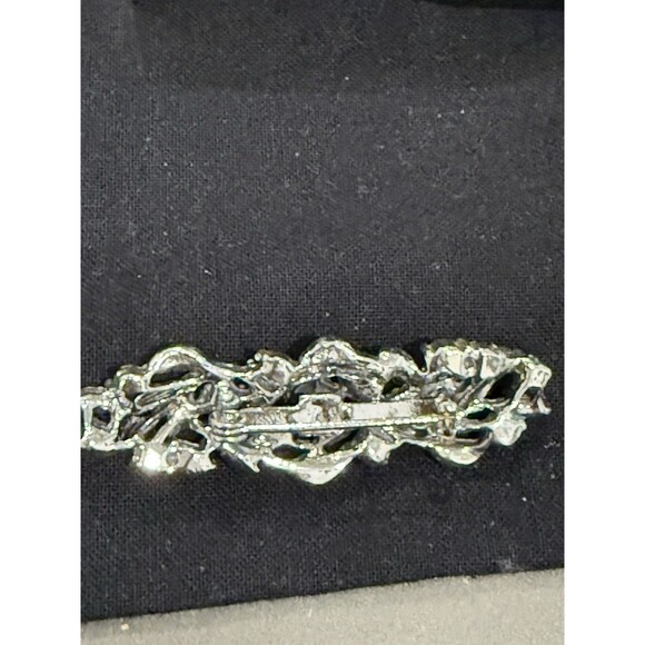 Lot of 3 Vintage Art Deco Style Brooches: MOP, Black Bar, Champagne Rhinestone - Picture 10 of 16